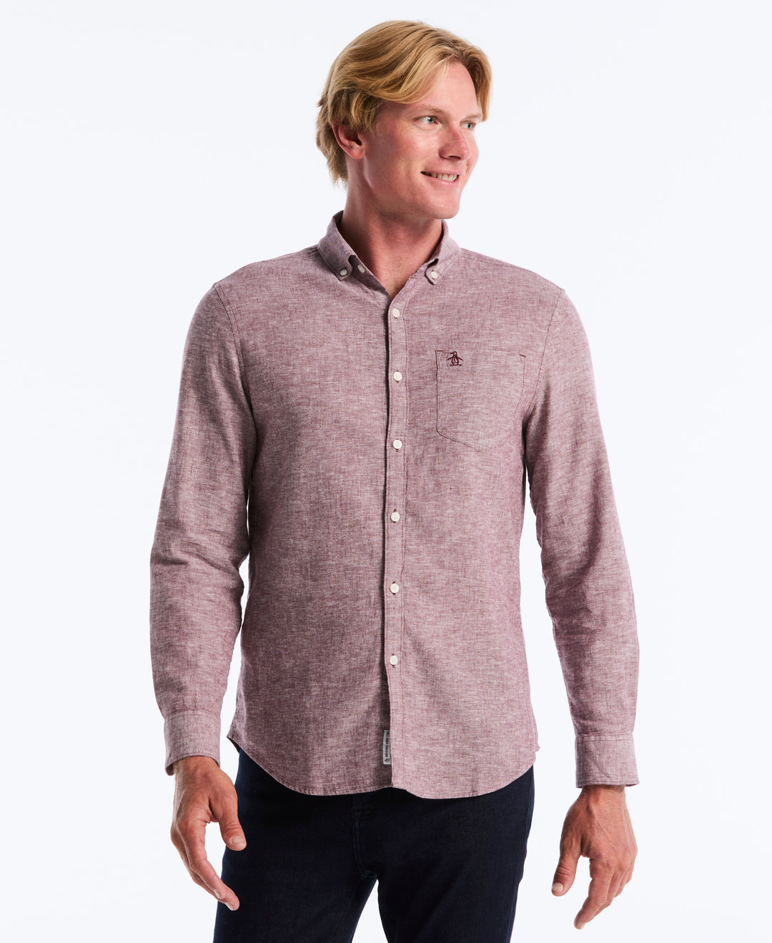 Linen Cotton Stretch Shirt (Port Royale) 