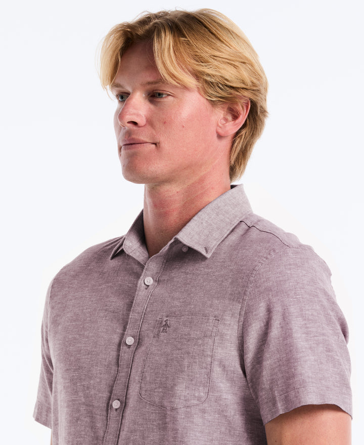 Linen Blend Pocket Shirt (Port Royale) 