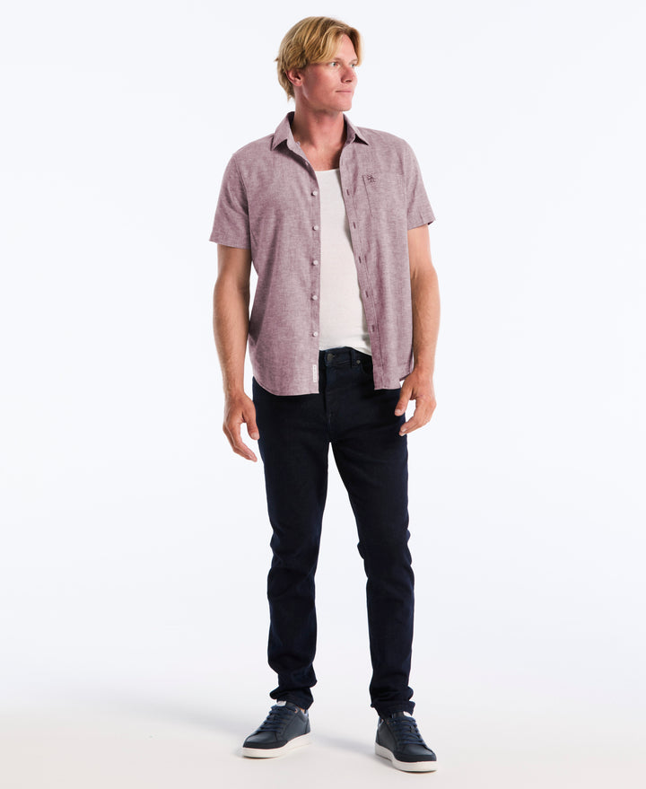 Linen Blend Pocket Shirt (Port Royale) 
