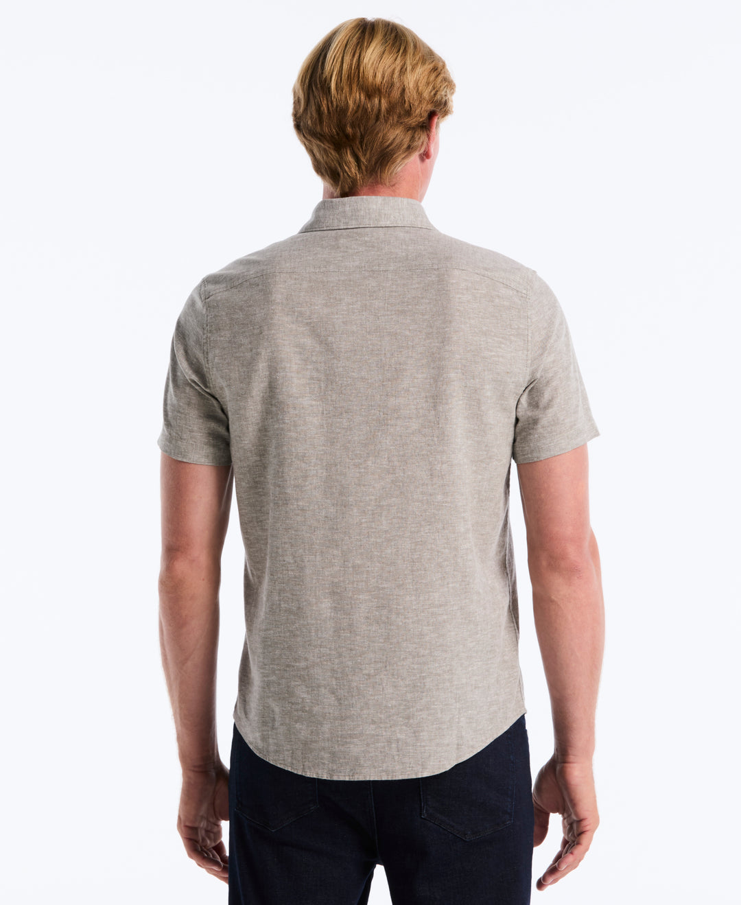 Linen Blend Pocket Shirt (Dusty Olive) 