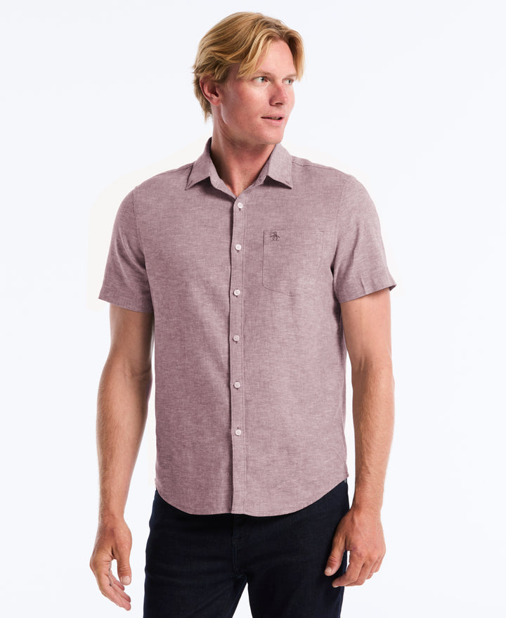 Linen Blend Pocket Shirt (Port Royale) 