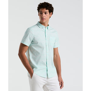 Linen Blend Shirt (Blue Tint) 