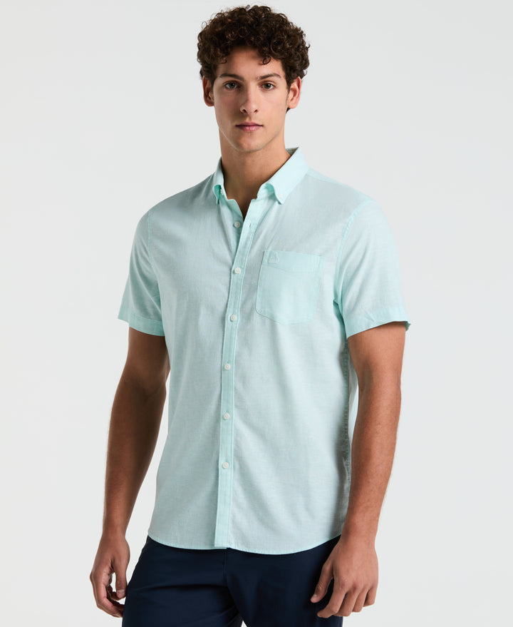 Linen Blend Shirt (Blue Tint) 