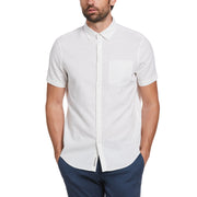 Linen Blend Shirt (Bright White) 