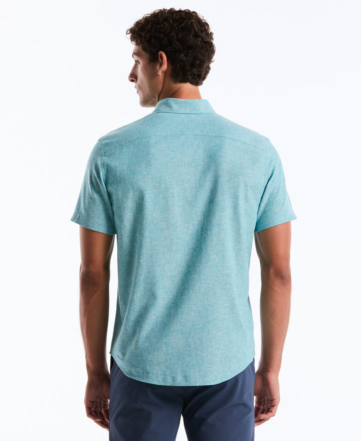 Linen Blend Shirt (Lake Blue) 
