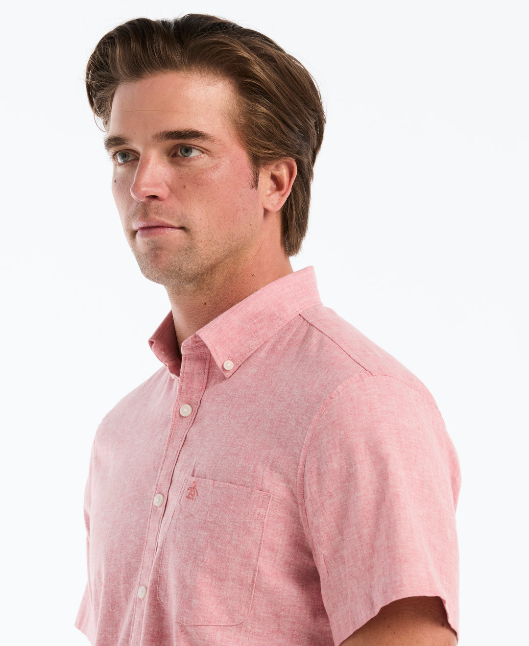 Linen Blend Shirt (Faded Rose) 