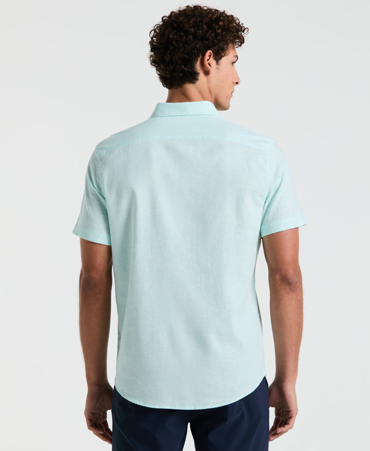 Linen Blend Shirt (Blue Tint) 