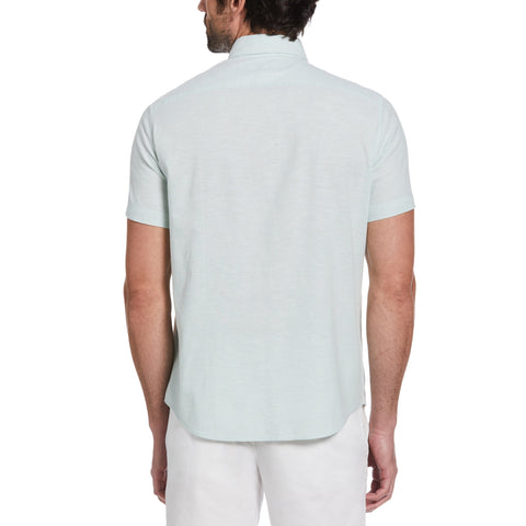 Linen Blend Shirt (Surf Spray) 