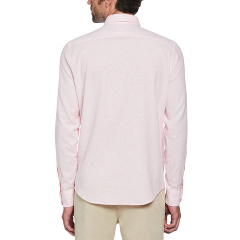 Linen Blend Shirt (Parfait Pink) 