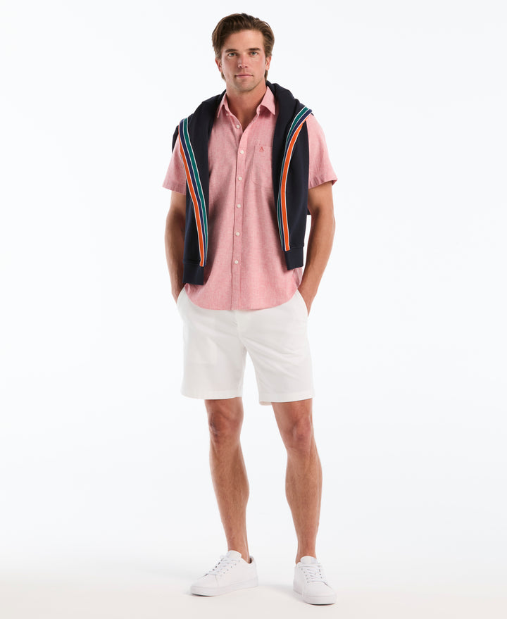 Linen Blend Shirt (Faded Rose) 