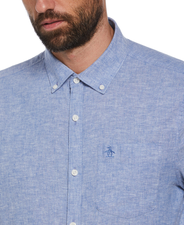 Linen Blend Shirt (Star Sapphire) 