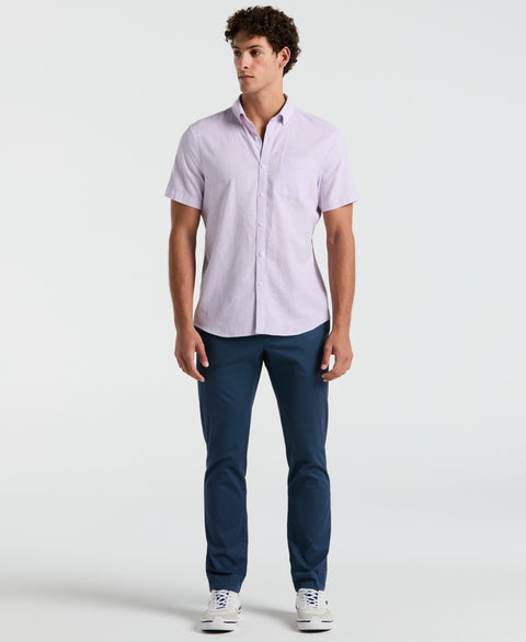 Linen Blend Button-Down Shirt-Shirts-Original Penguin