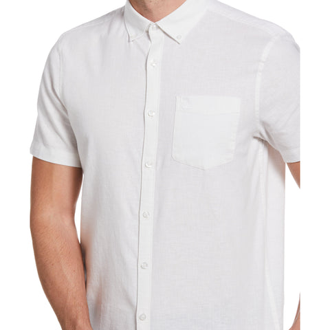 Linen Blend Shirt (Bright White) 