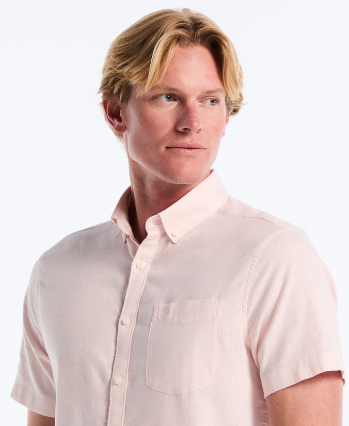 Linen Blend Shirt (Parfait Pink) 