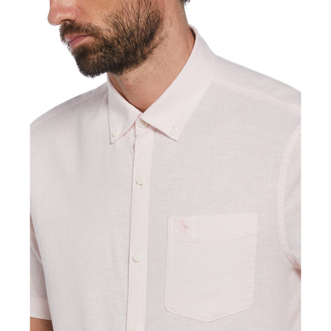 Linen Blend Shirt (Parfait Pink) 