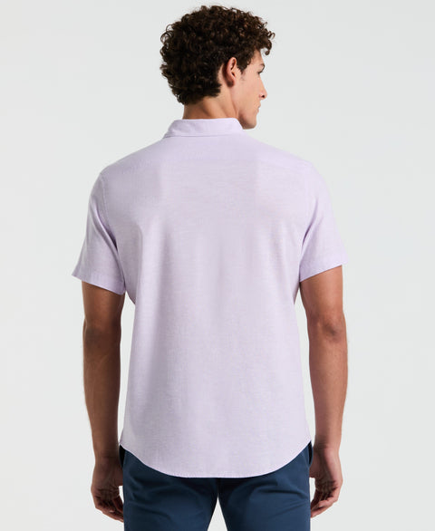 Linen Blend Button-Down Shirt-Shirts-Original Penguin