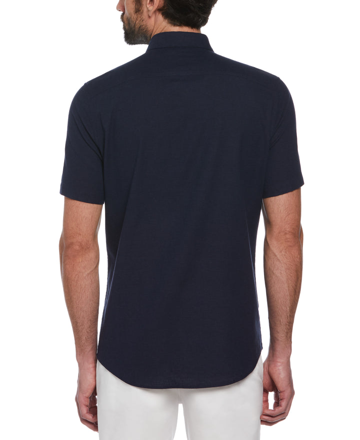 Linen Blend Shirt (Dark Sapphire) 