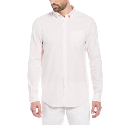 Linen Blend Shirt (Parfait Pink) 