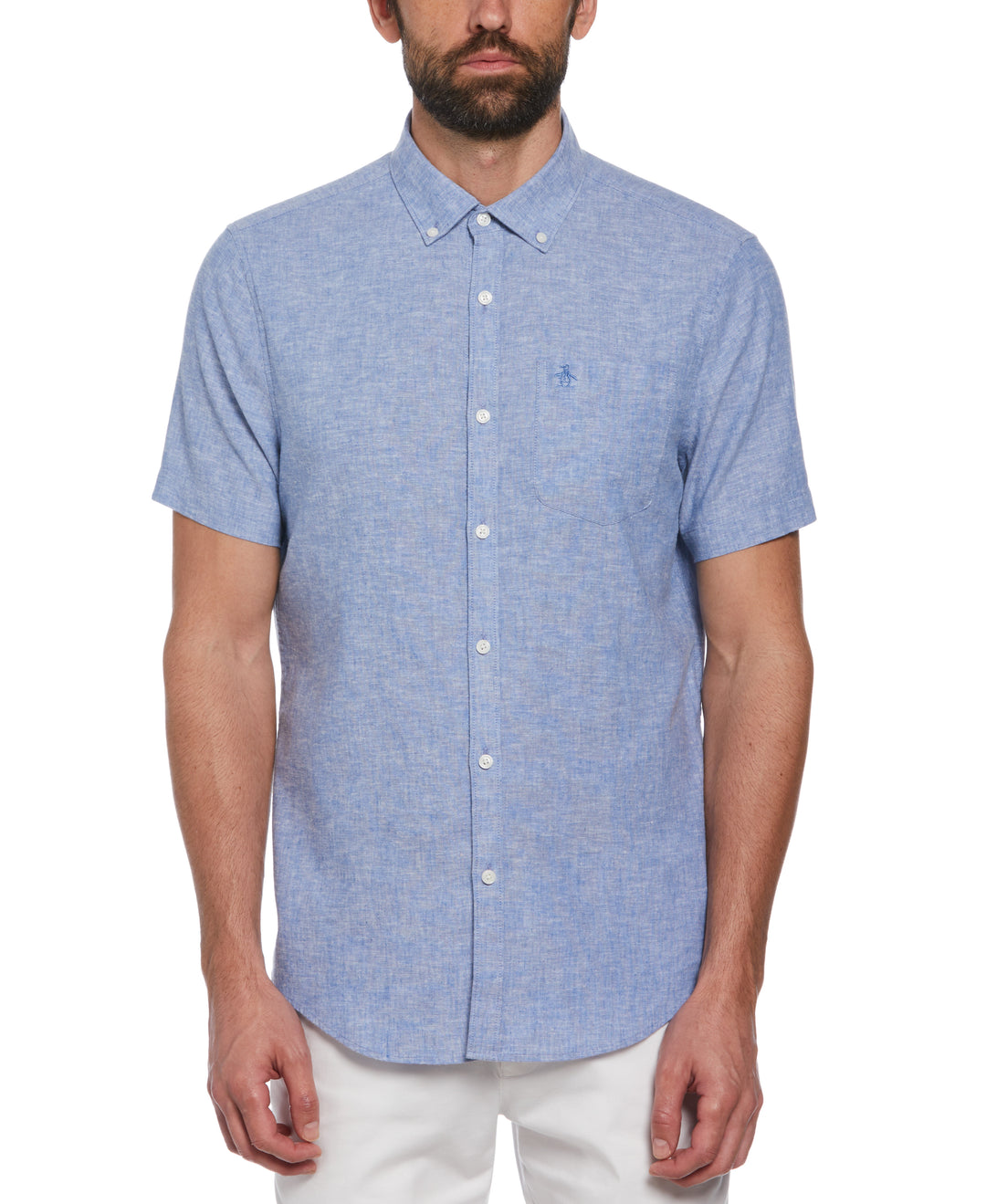 Linen Blend Shirt (Star Sapphire) 