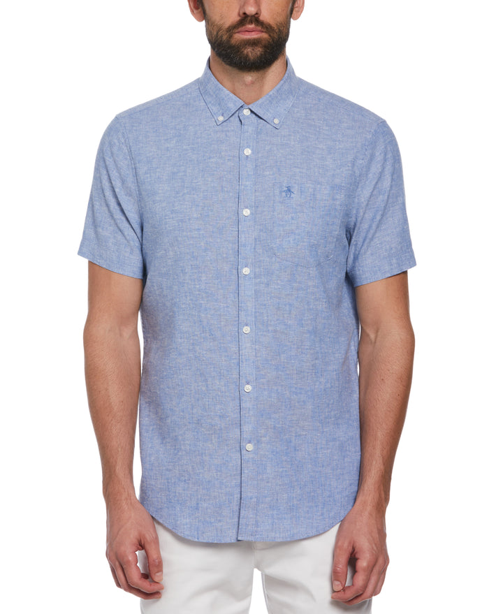 Linen Blend Shirt (Star Sapphire) 