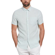 Linen Blend Shirt (Surf Spray) 
