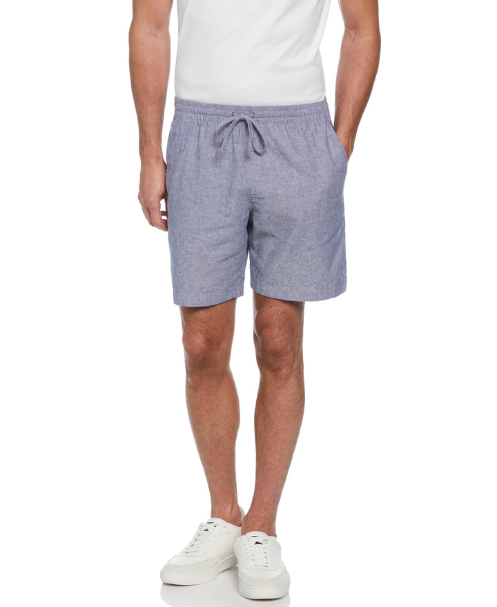 Linen Blend Short (Blue Indigo) 