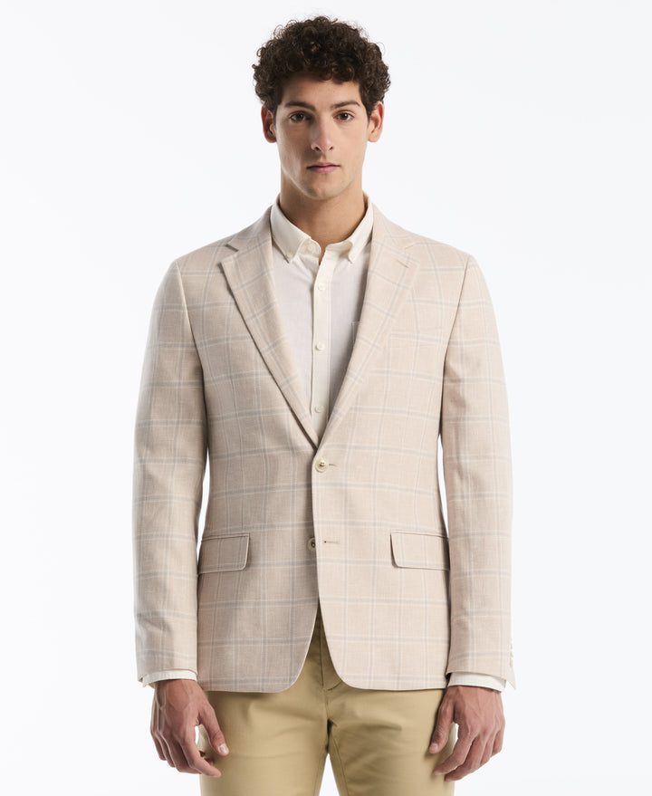 Linen Blend Suit Separate Jacket-Suit Jackets-Tan-36-Regular-Original Penguin