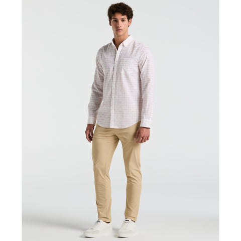 Linen Blend Watercolor Geo Print Shirt-Shirts-Original Penguin