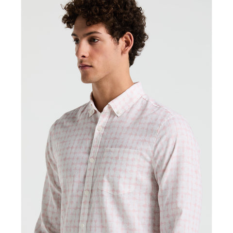 Linen Blend Watercolor Geo Print Shirt-Shirts-Original Penguin