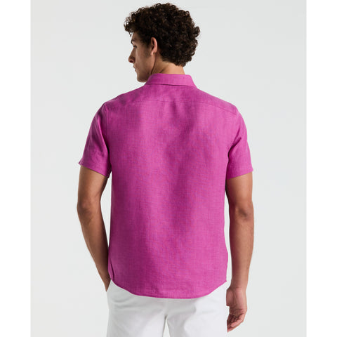 Linen Button-Down Shirt with Chest Pocket-Shirts-Original Penguin