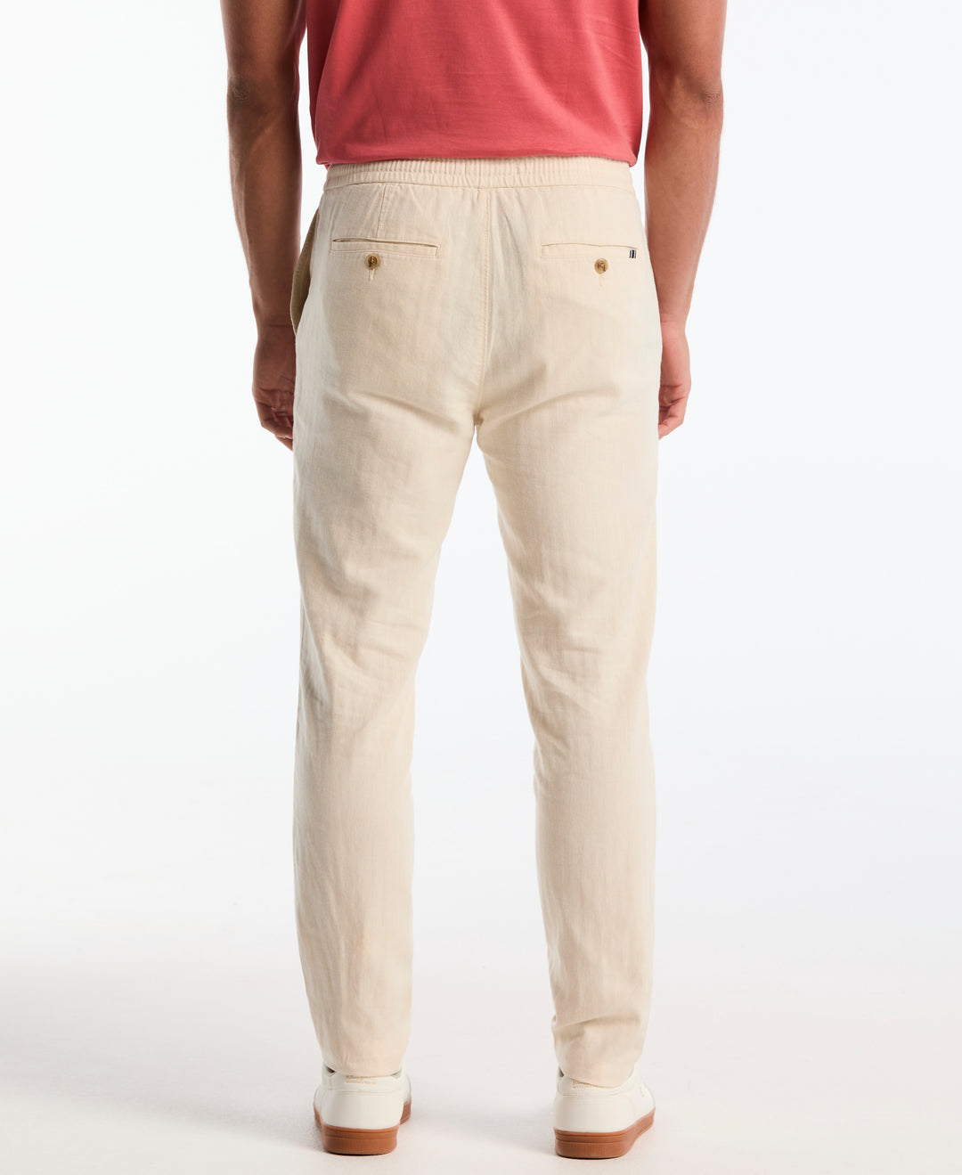Linen Herringbone Flat Front Pant (Birch) 