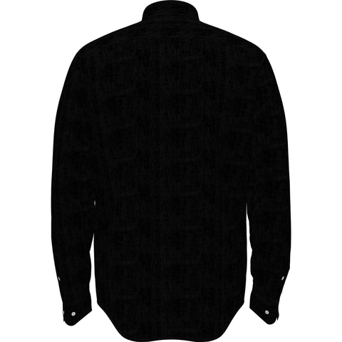 Delave Linen Button-Down Shirt (True Black) 