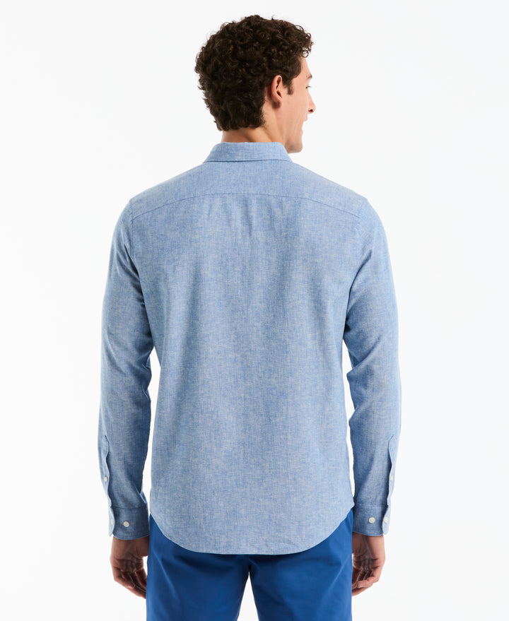 Linen Long Sleeve Button-Down Shirt (Daphne) 