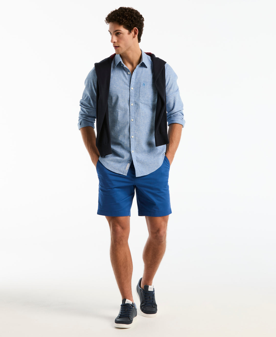 Linen Long Sleeve Button-Down Shirt (Daphne) 