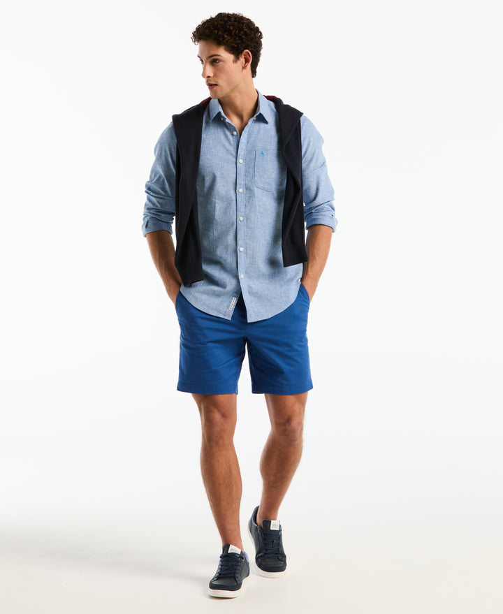 Linen Long Sleeve Button-Down Shirt (Daphne) 