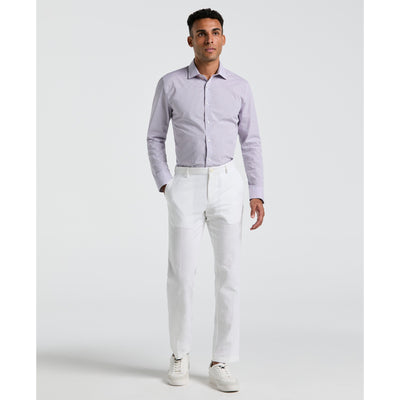 Linen Slim Fit Chino Pants (Bright White) 