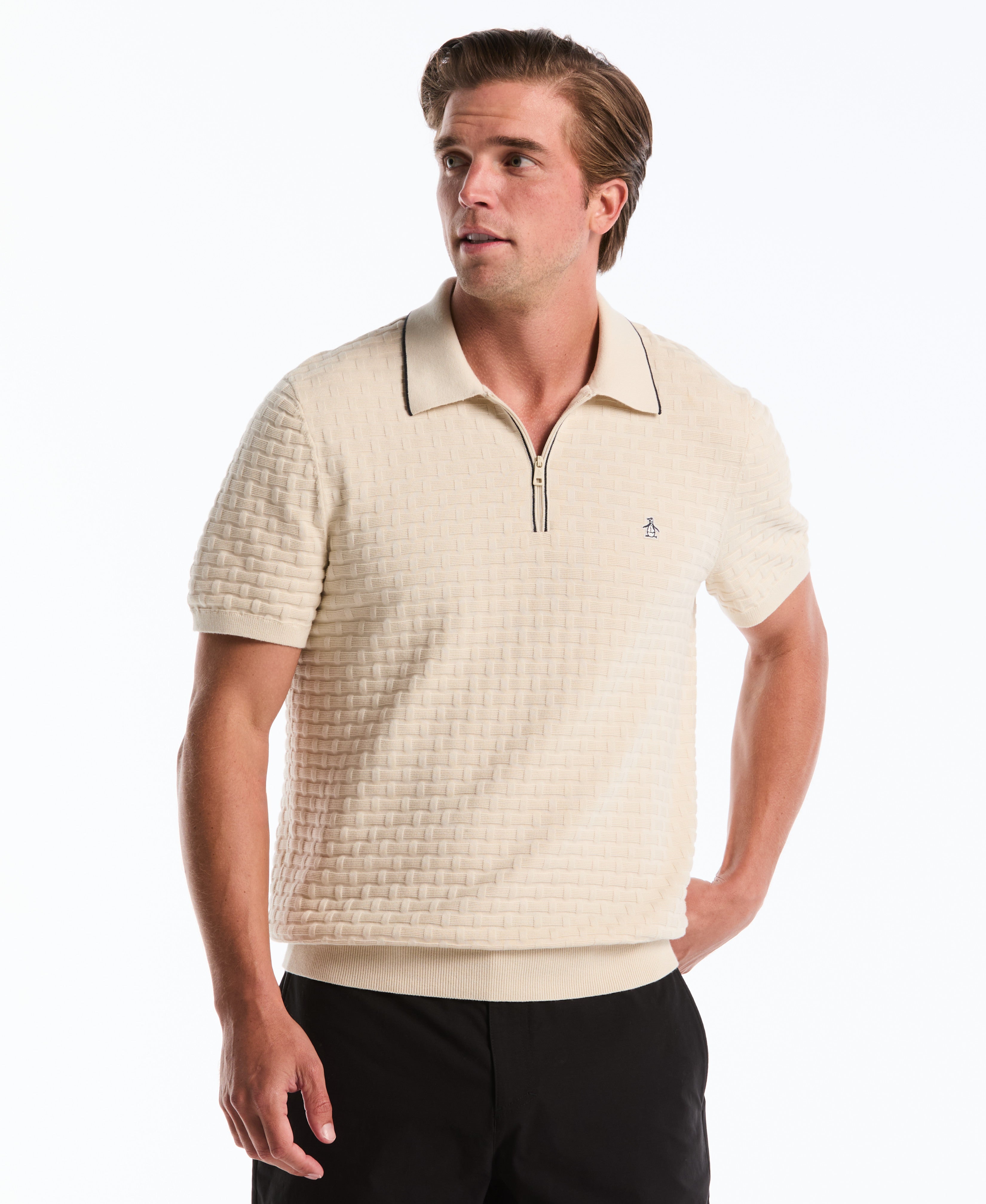 Links Quarter Zip Sweater Polo – Original Penguin US