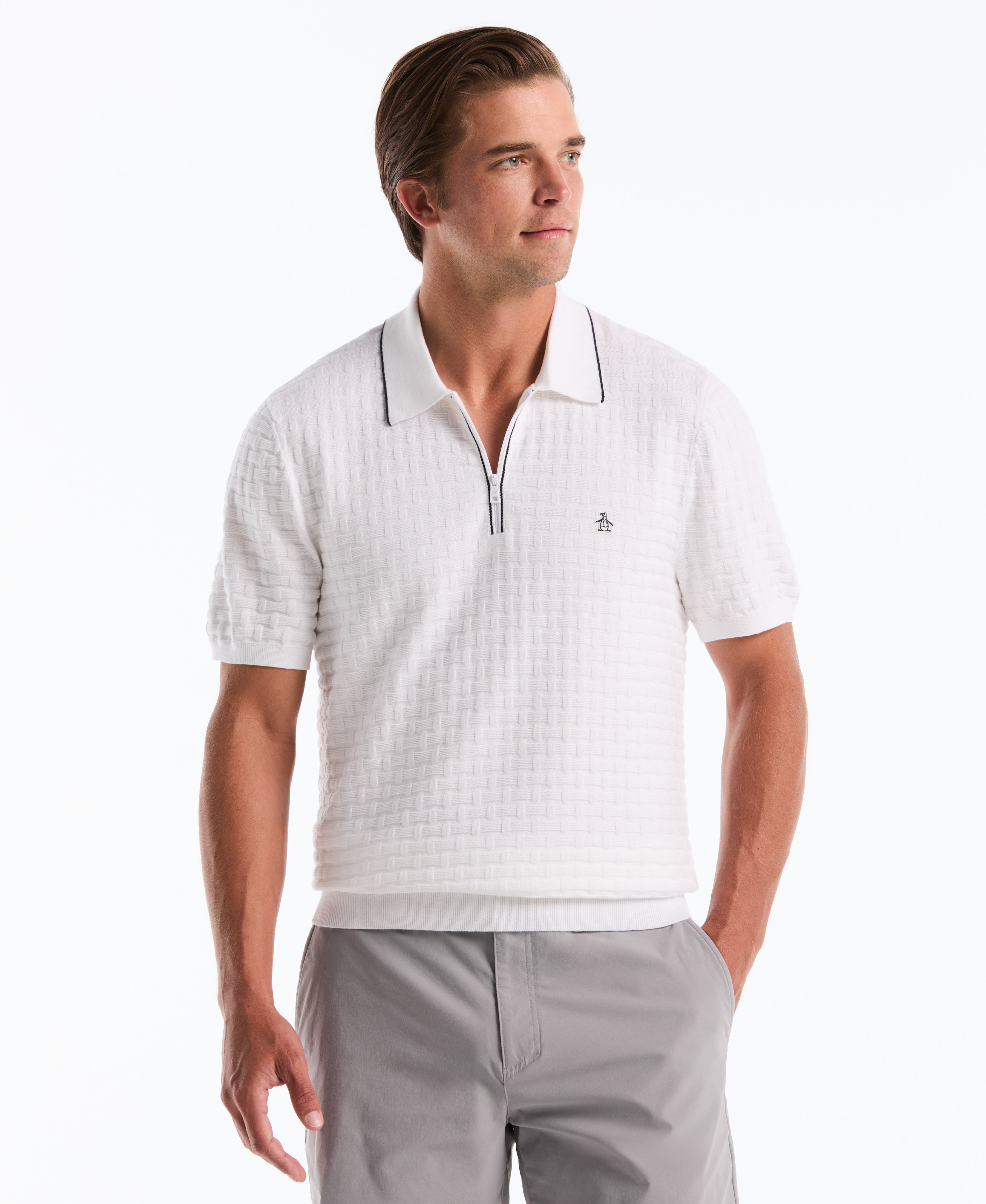 Links Quarter Zip Sweater Polo – Original Penguin US