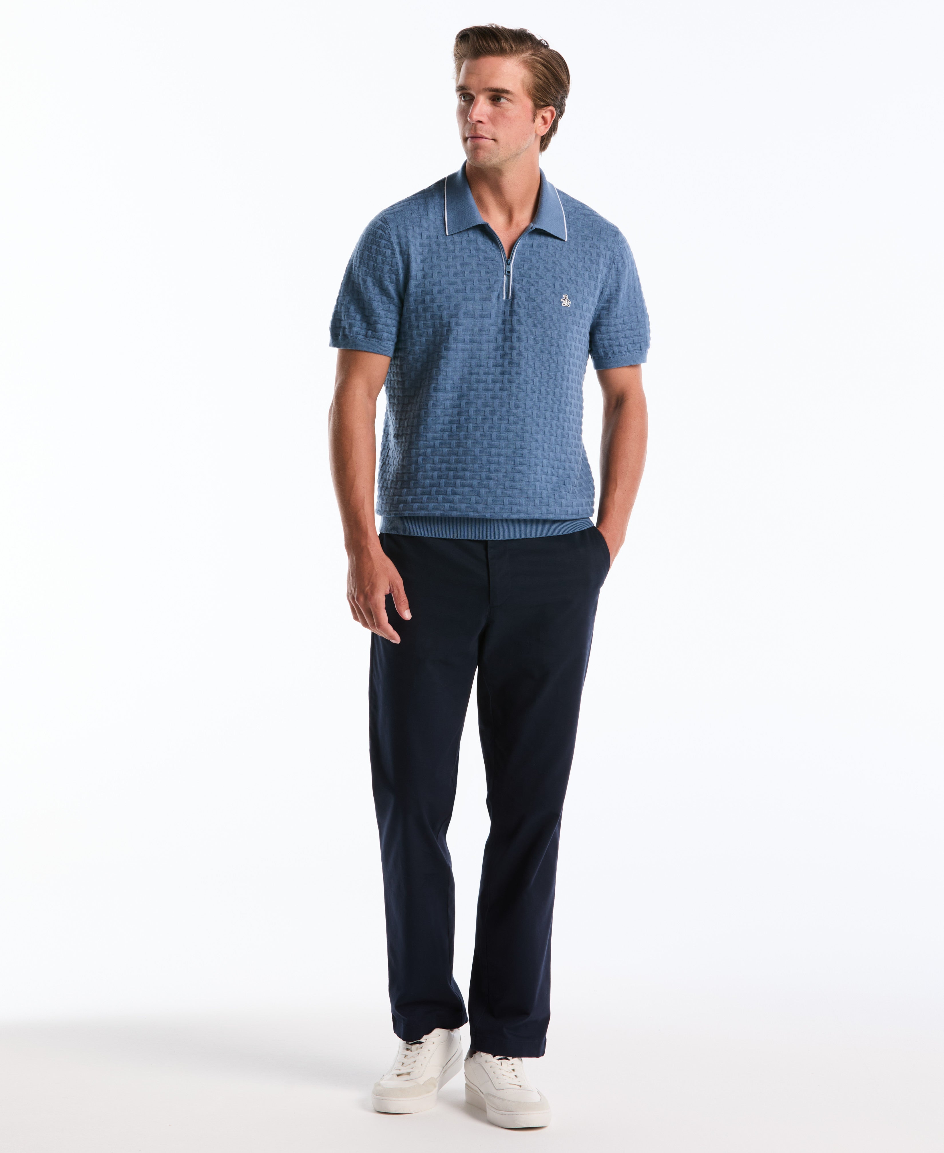 Links Quarter Zip Sweater Polo – Original Penguin US