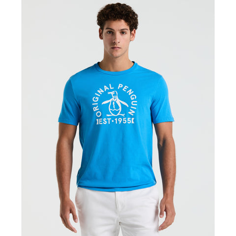 Logo Tee-Tees-Ibiza Blue-XS-Original Penguin