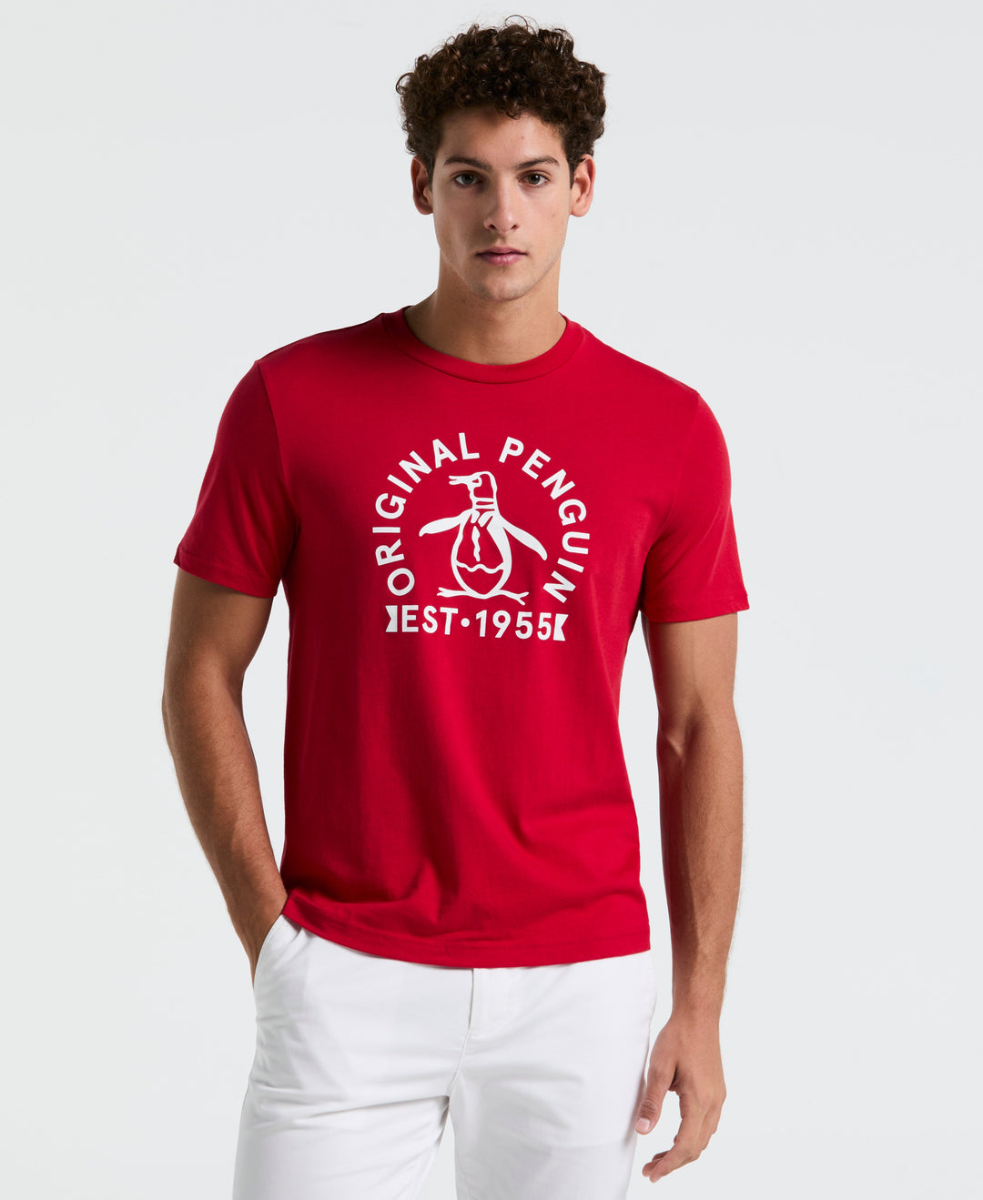 Logo Tee-Tees-Red-XS-Original Penguin