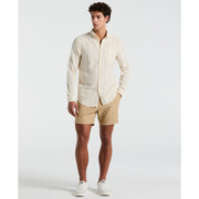 Long Sleeve Dobby Vertical Stripe Shirt (Birch) 