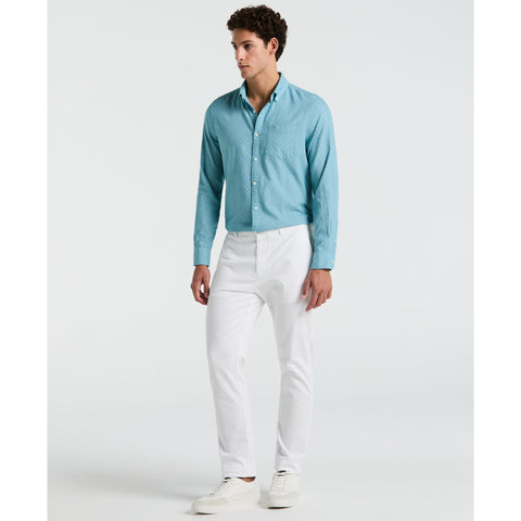 Long Sleeve EcoVero Tonal Check Shirt (Exotic Plume) 