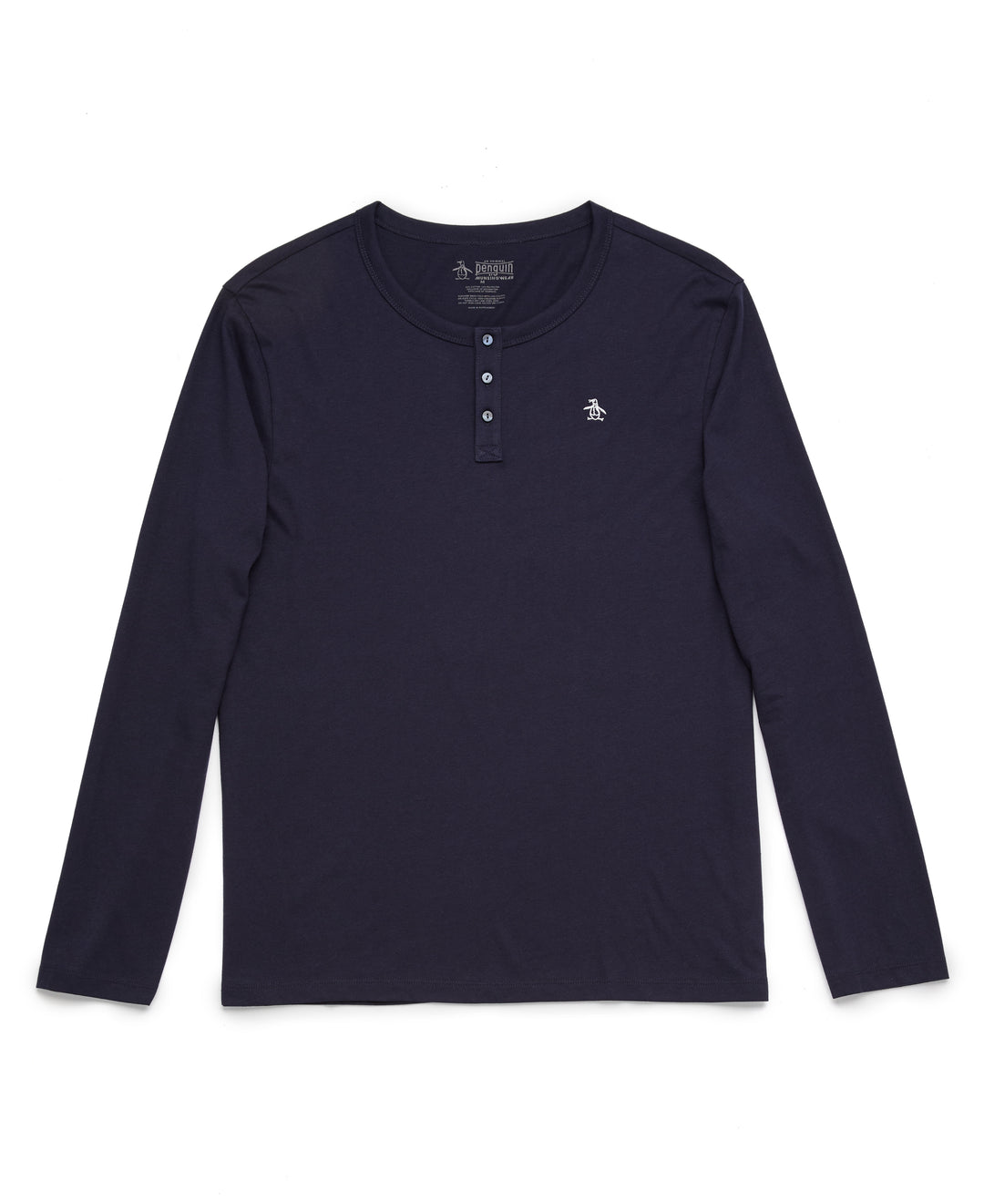 Long Sleeve Henley Shirt (Dark Sapphire) 