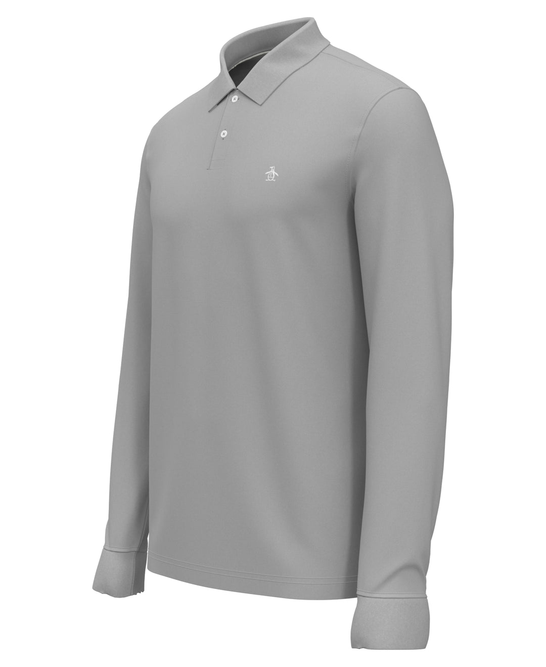 Long Sleeve Pique Polo (Rain Heather) 