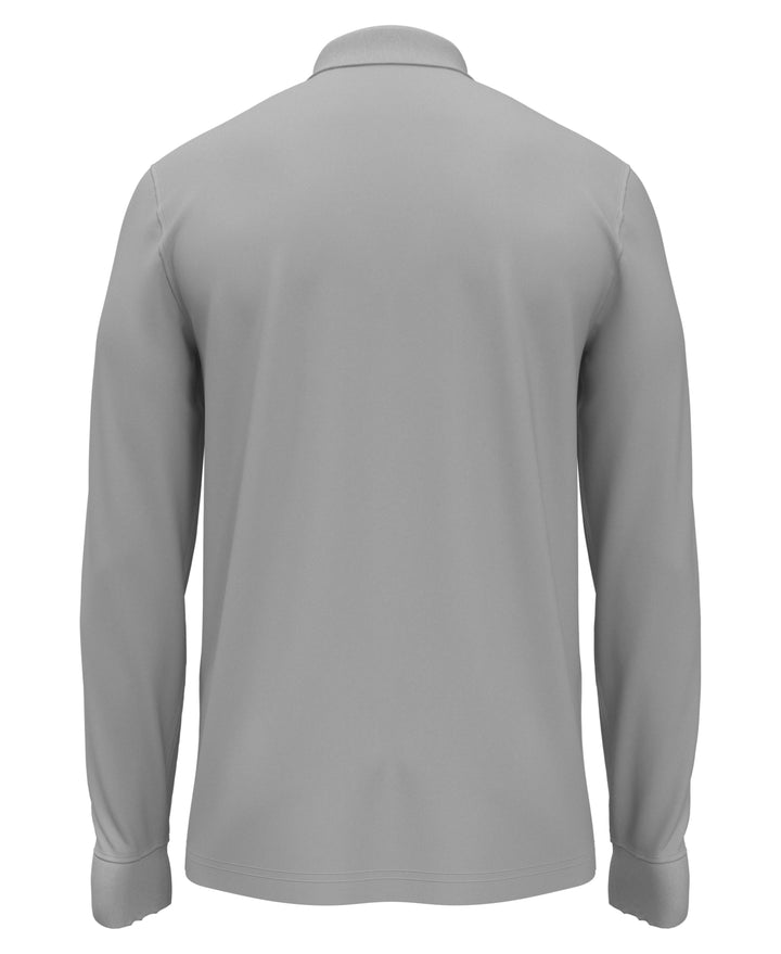 Long Sleeve Pique Polo (Rain Heather) 