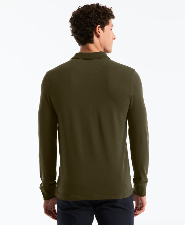 Cotton Pique Tennis Polo (Dusty Olive) 