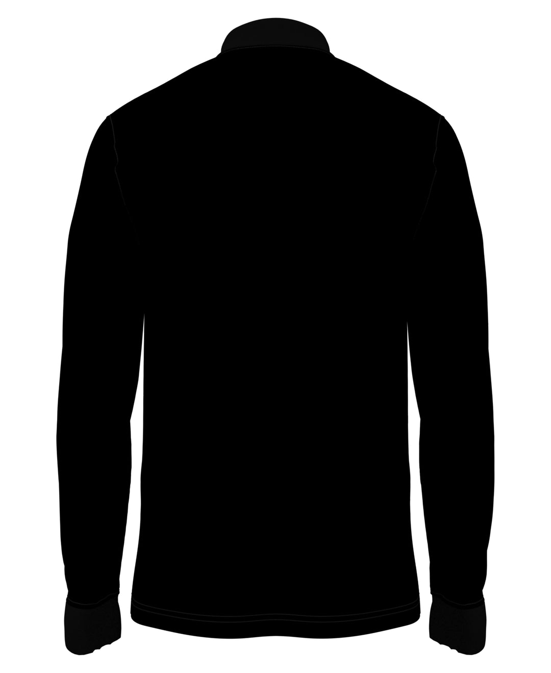 Long Sleeve Pique Polo (True Black) 