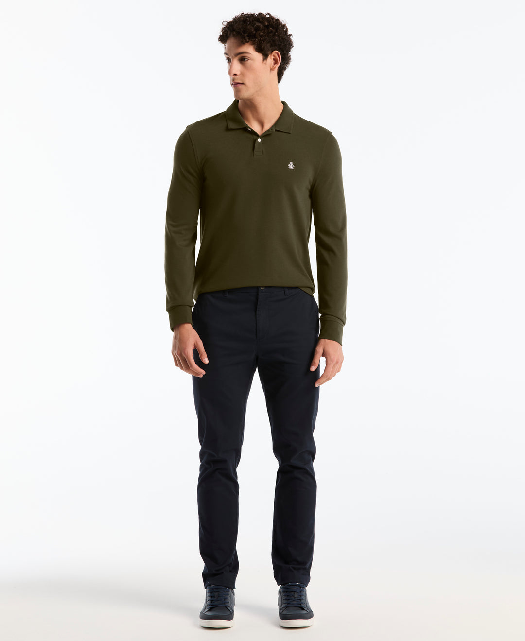 Cotton Pique Tennis Polo (Dusty Olive) 