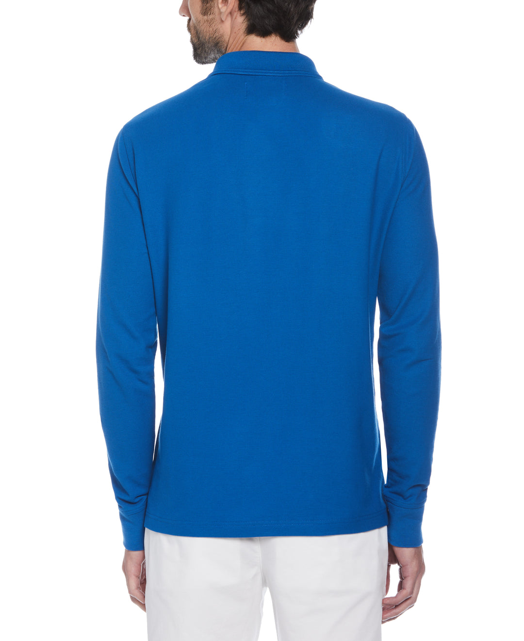 Long Sleeve Pique Polo (Classic Blue) 